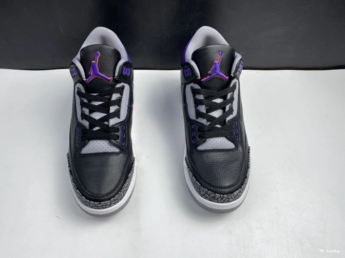 Rep TBK Jordan Purple 3 CT8532 050 Retro Court Black Air 0712